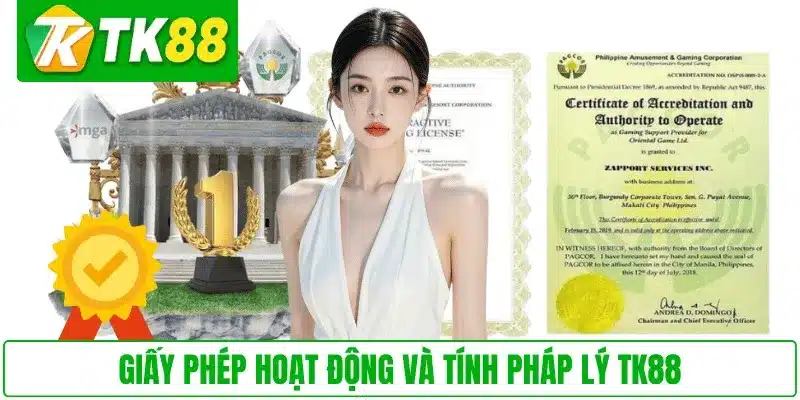 Giấy phép hoạt động và tính pháp lý TK88