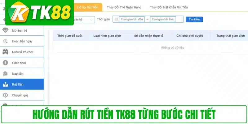 Hướng dẫn rút tiền TK88 từng bước chi tiết